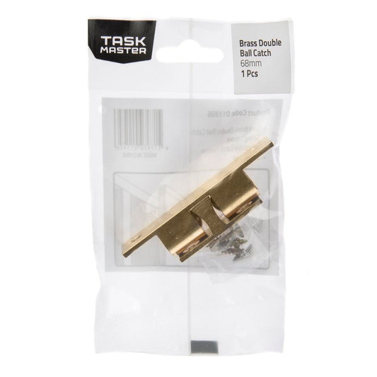 Taskmaster Double Ball Catch - 68mm - Solid Brass - Cabinet Use - Auzzistore