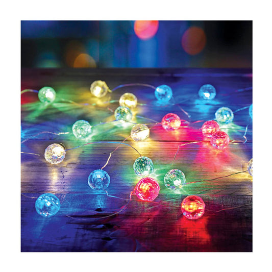 Lytworx 30 Multicolour Wire Ball Lights - 2.9m - Battery/USB Powered – view 2 - Auzzistore