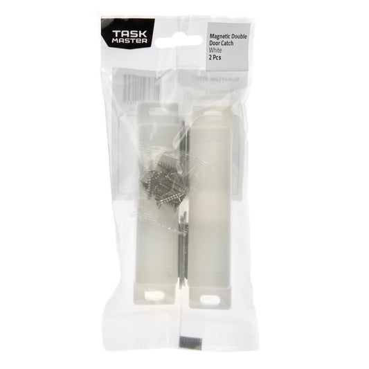 Taskmaster Magnetic Door Catch - 87mm - Plastic - Double Door Use - 2 Pack - Auzzistore