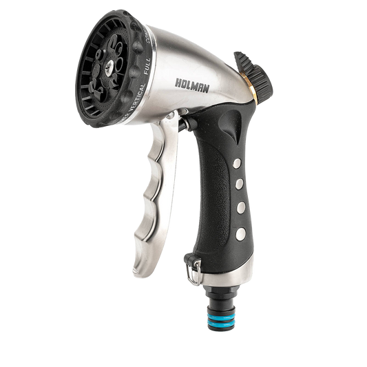 Holman 12mm Platinum Multi Function Gun - 10 Spray Patterns - Black/Silver - Auzzistore