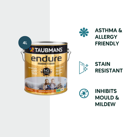 Taubmans 4L Accent Low Sheen Endure Interior Walls Paint - 4L - Stain Resistant - Low Odour – view 2 - Auzzistore