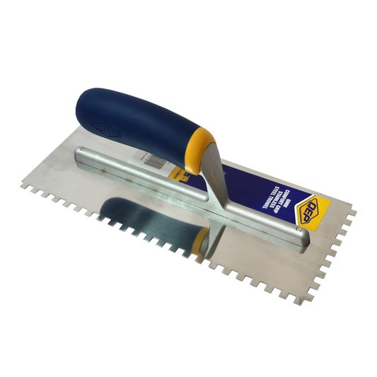 Qep 6mm Square Notch Trowel - Stainless Steel - 280mm x 115mm - Durable - Auzzistore