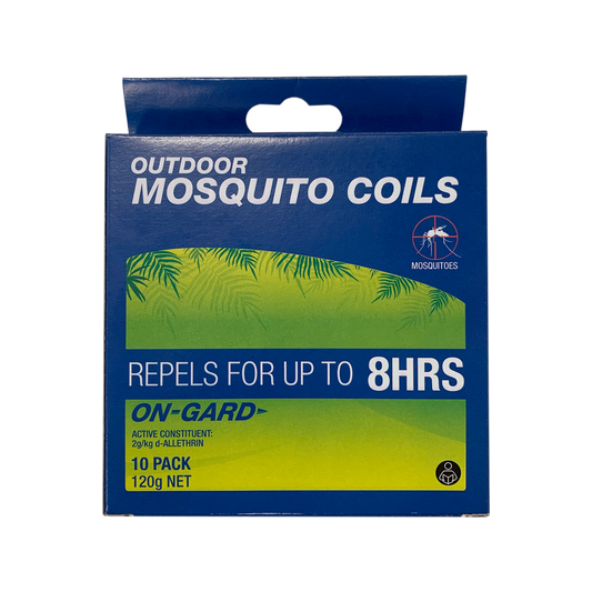 On Gard Outdoor Mosquito Coils 10 Pack - Repels Mosquitoes - 8 Hours - 130mm x 90mm x 130mm - Auzzistore