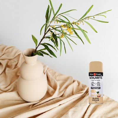 White Knight Squirts Cream Gloss Spray Paint 310g Quick-Dry Durable