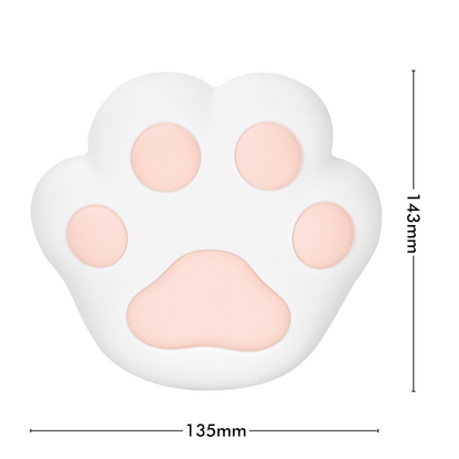 Arlec Pink Rechargeable Cat Paw Nightlight - 135mm x 143mm - Soft Silicone