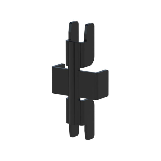 Flexi Storage Wall Strip Joiner 2 Pack Black Steel Easy Install - Auzzistore