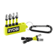 Ryobi 50mm 6 Piece Mixed Diamond Grit Impact Driving Bit Set - Durable - Secure Fit