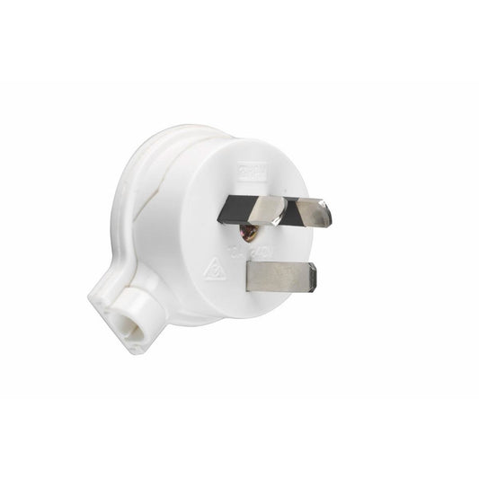 HPM 10A Top Side Entry Plug - White - PVC - Low Profile Design - Auzzistore