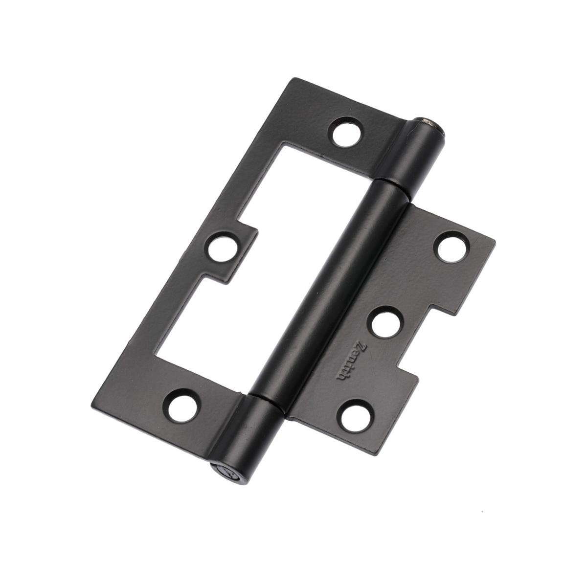 Lane Easy Fit Hinge - 100mm x 65mm x 2mm - Steel - Matte Black - 2 Pack