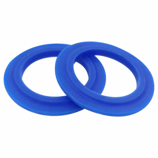 EnduraSeal Silicone Sink Strainer Waste Seal 2 Pack - 55mm x 5mm - Blue - Auzzistore
