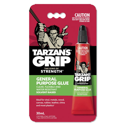 Tarzan S Grip 30ml General Purpose Adhesive - Clear - Fast Drying - Water Resistant - Auzzistore
