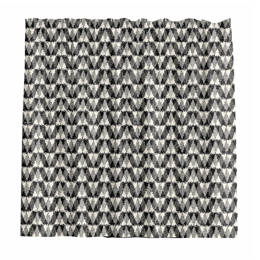Barelli Polyester Shower Curtain - Woven Chevron - 180 x 180cm - Water-Resistant