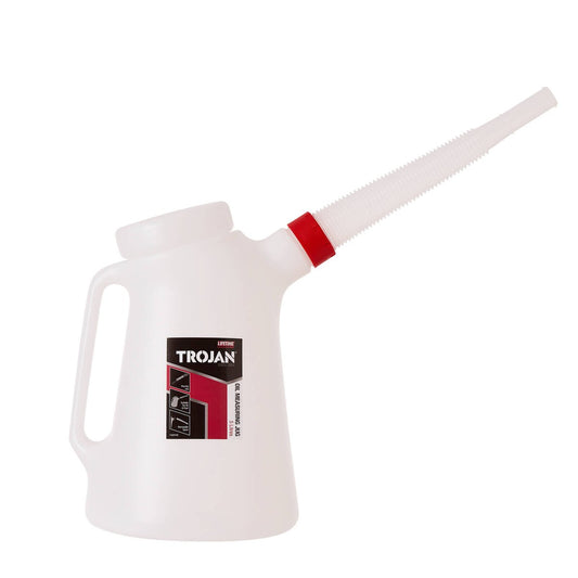 Trojan 5L Oil Measuring Jug - Transparent - Accurate Measurement - Durable - Auzzistore