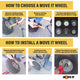 Easyroll 95mm Rubber Wheel - Plastic Centre - Solid - Puncture Proof