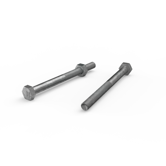Zenith Hex Head Bolt - M6 x 75mm - 10 Pack - Hot Dipped Galvanised - Rust Resistant - Auzzistore