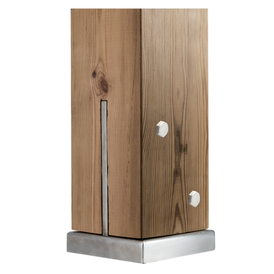 Vuepro T Blade Concealing Cap - 120 x 120 x 30mm - Stainless Steel - Each – view 2 - Auzzistore