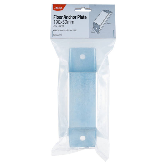 Taskmaster Zinc Floor Anchor Plate 190 x 50mm - Secure Bikes Trailers - Auzzistore