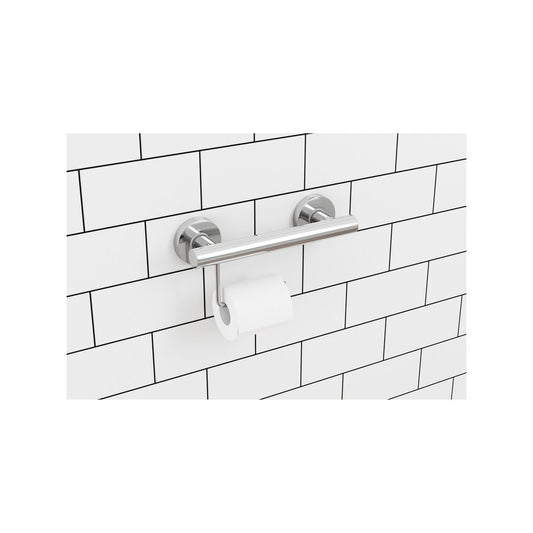 Evekare Toilet Roll Holder Grab Rail - 300mm - Stainless Steel - Supports 250kg – view 2