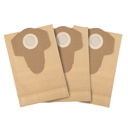 Powerfit 30L Dust Bag 3 Pack - Paper - Easy To Carry - Brown