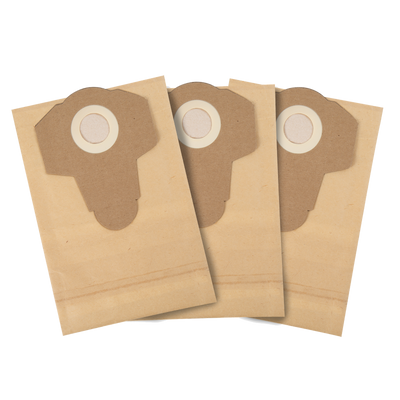 Powerfit 30L Dust Bag 3 Pack - Paper - Easy To Carry - Brown