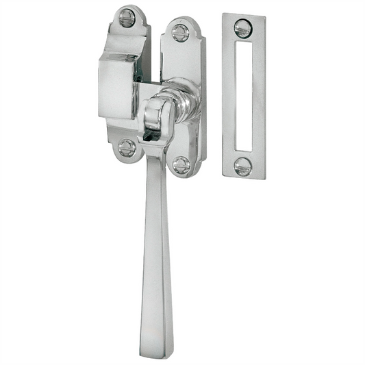 Delf Casement Fastener 40 x 100mm Solid Brass Satin Chrome Durable - Auzzistore