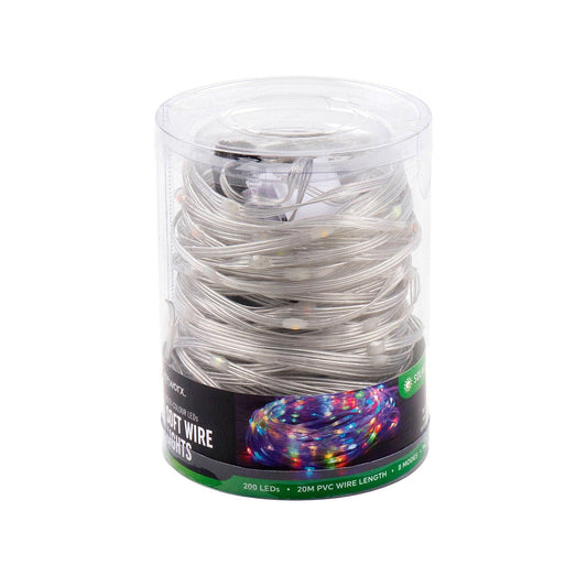 Lytworx 20m Multicolour Solar Soft Wire String Light - 200 LED - Flexible - Auzzistore