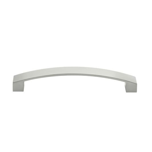 Prestige 128mm Brushed Nickel Flat Bow Handle Zinc Alloy Easy Install