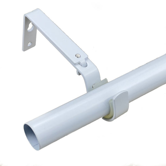 Pillar White Adjustable Universal Curtain Rod Bracket - 25mm & 32mm - 1 Pair - Easy Install – view 2 - Auzzistore