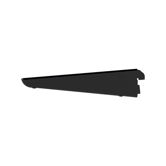 Flexi Storage Double Slot Bracket 220mm Steel Black 40kg Capacity - Auzzistore
