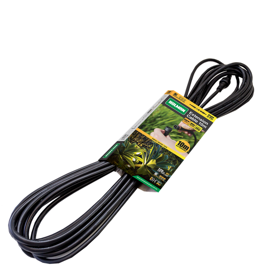 Holman Warm White Garden Light Extension Cable 10m - Waterproof - Black