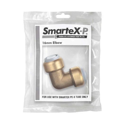 Smartex Pex Elbow Fitting - 16mm - Lead Free Brass - Push-Fit - Durable – view 2 - Auzzistore