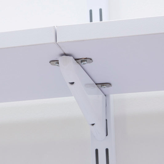 Flexi Storage Duo Shelf Clips 6 Pack Steel Easy Install Secure Shelves