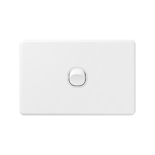 Deta X6 White Single Switch - 1 Gang - Polycarbonate - Durable Design - Auzzistore