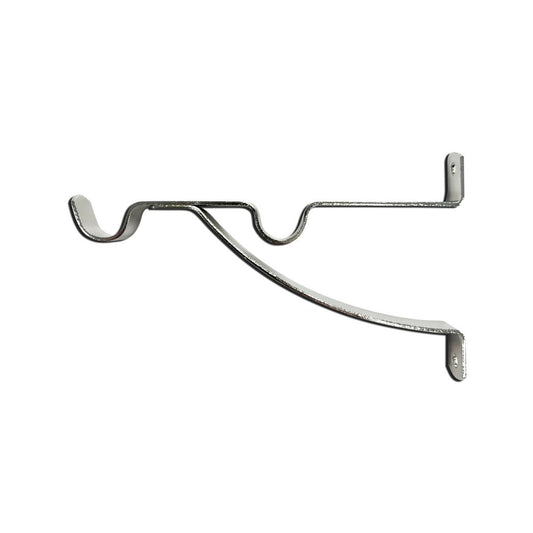 Windoware Satin Double Stayed Curtain Rod Bracket 2 Pack - 127mm - 16mm Support - Auzzistore