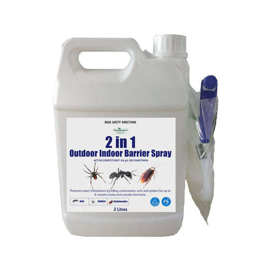 Gardeners Friend 2L Ready to Use 2 in 1 Barrier Spray - Indoor Outdoor Pest Control - Auzzistore