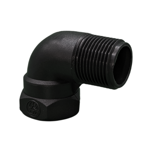 Gd Watermark 3/4" Poly Irrigation M/F Elbow - 30mm Glass Nylon - Durable - Auzzistore