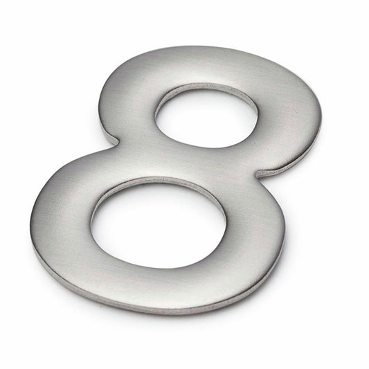 Sandleford Mode Stainless Steel Self Adhesive House Number 8 - Silver