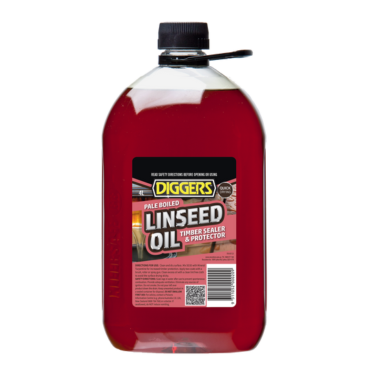 DIGGERS™ Pale Boiled Linseed Oil - 4L - Linseed Oil - Timber Sealer