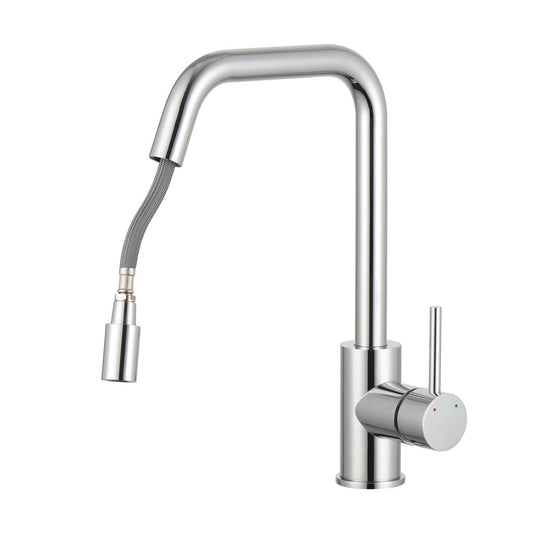 Estilo 35mm Chrome Side Lever Pull Down Sink Mixer - Ergonomic Handle - WELS 5 Star