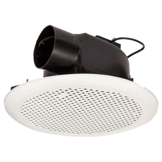 Hpm 250mm White Round Ducted Exhaust Fan - Plastic - 330m3/h Airflow - Auzzistore