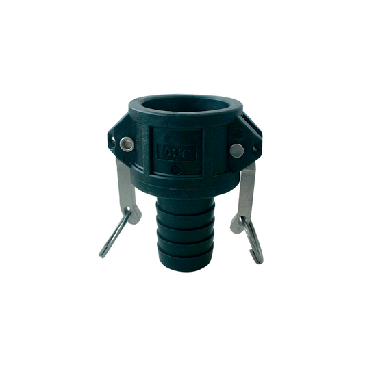 Philmac 3/4" Polypropylene Type C Camlock Fitting - Black - 41mm x 60mm x 88mm - Auzzistore