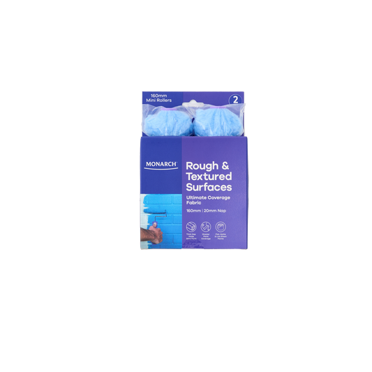 Monarch Mini Rollers 2 Pack - 160mm 20mm Nap - Rough & Textured Surfaces - Purple