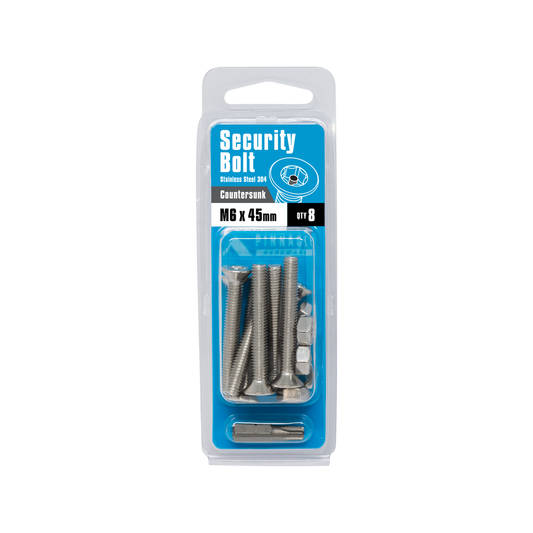 Pinnacle M6 x 45mm Stainless Steel Security Bolts - 8 Pack - Durable – view 2 - Auzzistore