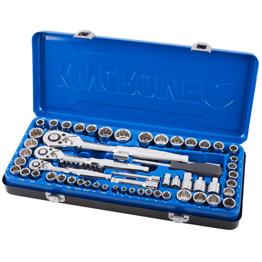 Kincrome Socket Set - 75 Piece - Chrome Vanadium Steel - Ratcheting - Auzzistore