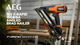 AEG 18V F-RAPID 15GA DA Angled Brad Nailer Skin - 110 Nails Capacity - 2.8kg