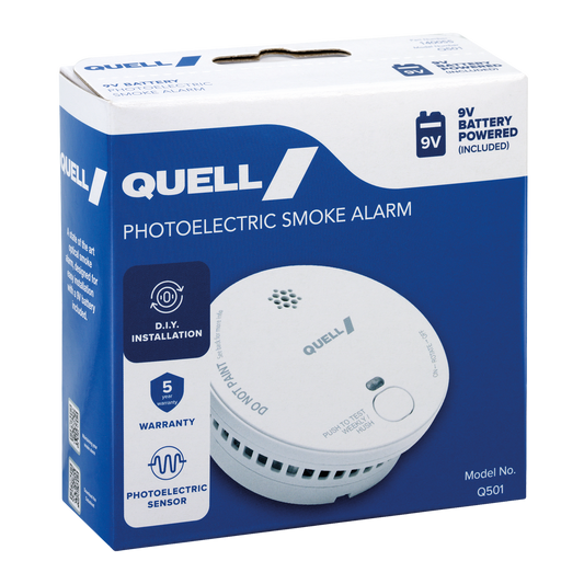 Quell Q501 Photoelectric Smoke Alarm - 9V - Trade Box - Easy Installation - Certified AS 3786 – view 2 - Auzzistore