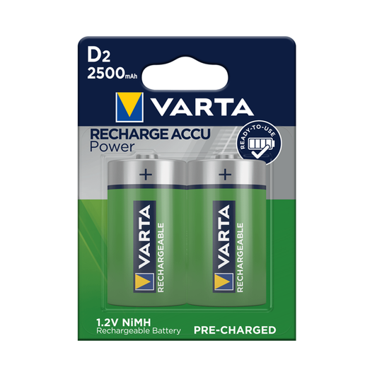 Varta Rechargeable Batteries - D Size - 3000mAh - Ready To Use