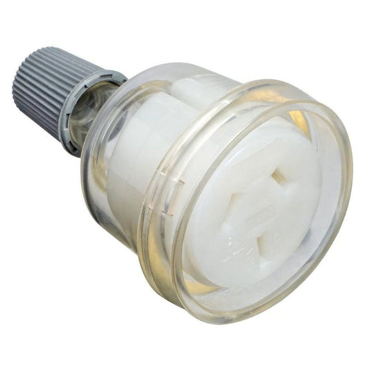 HPM 10 Amp 3 Pin Extension Cord Socket - 50mm x 50mm x 75mm - Clear - Auzzistore