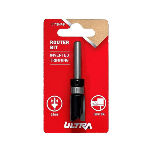 Ultra 12mm Inverted Trimming Router Bit - Tungsten Carbide - Precision Trimming - Auzzistore