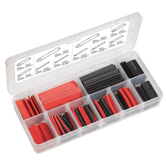 Narva 216 Piece Heatshrink Tubing Assortment Set - 260mm x 120mm x 40mm - Multi-Colour